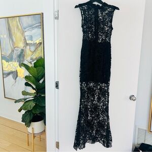 Stunning Black Lace LOVECAT Maxi Dress